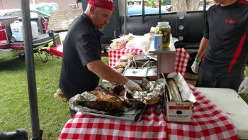 Man in food truck at The Ridge Campground