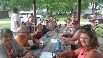 Camper's enjoying a game of Bingo at The Ridge Campground