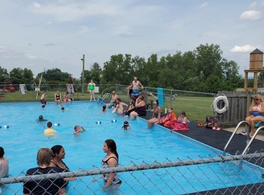 Pool and beach ball with the text "Pool Party"